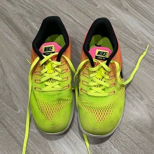 Nike Free RN Neon Rainbow Sneakers